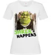 Жіноча футболка Shrek happens Білий фото