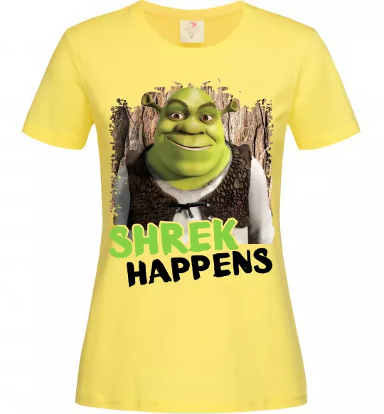 Жіноча футболка Shrek happens Лимонний фото