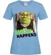 Жіноча футболка Shrek happens Блакитний фото
