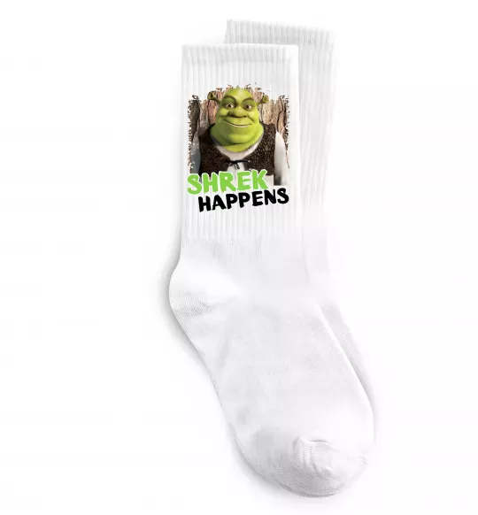 Носки Shrek happens Белый фото