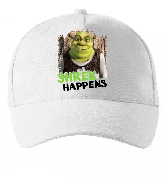 Кепка Shrek happens Білий фото