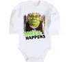 Дитячий бодік Shrek happens Білий фото