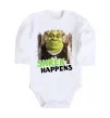 Детский боди Shrek happens Белый фото
