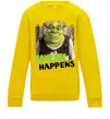 Детский Свитшот Shrek happens Солнечно желтый фото