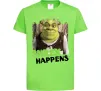 Дитяча футболка Shrek happens Лаймовий фото