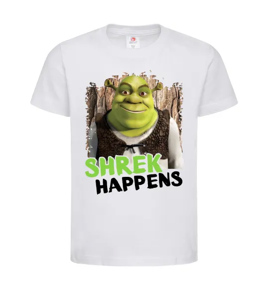 Детская футболка Shrek happens Белый фото