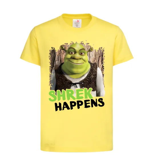 Детская футболка Shrek happens Лимонный фото