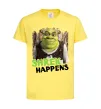 Детская футболка Shrek happens Лимонный фото