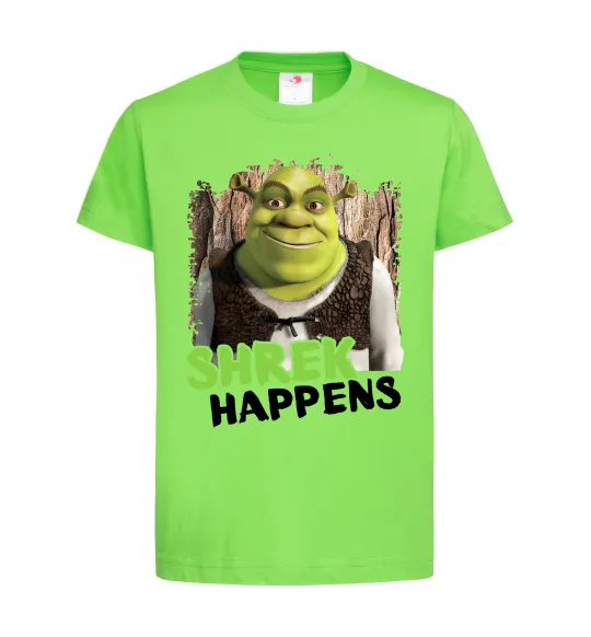 Детская футболка Shrek happens Лаймовый фото