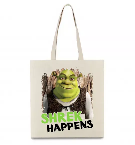 Еко-сумка Shrek happens Бежевий фото