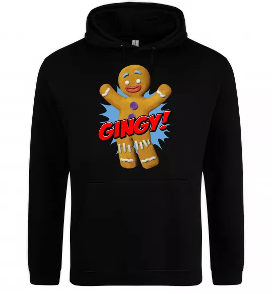 Мужская толстовка (худи) Шрек Пряня Gingy Черный фото