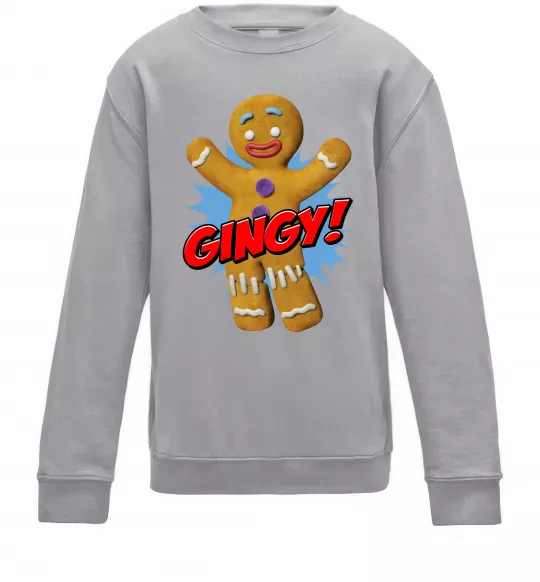 Детский Свитшот Шрек Пряня Gingy Серый меланж фото