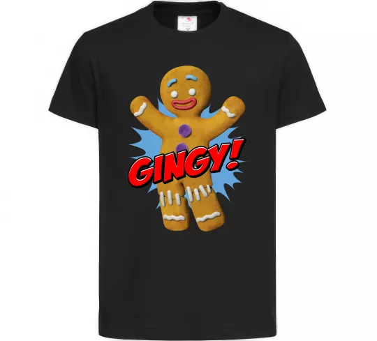 Детская футболка Шрек Пряня Gingy Черный фото
