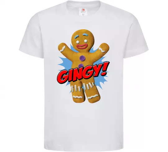 Детская футболка Шрек Пряня Gingy Белый фото