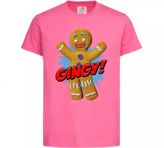 Детская футболка Шрек Пряня Gingy Ярко-розовый фото