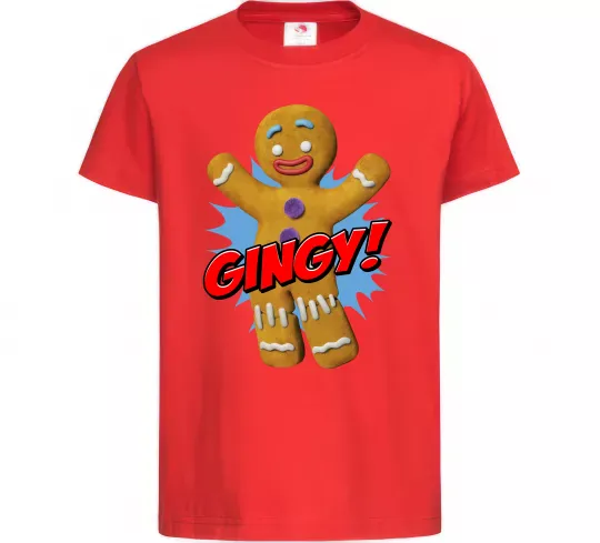 Детская футболка Шрек Пряня Gingy Красный фото
