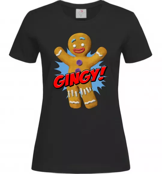 Жіноча футболка Шрек Пряня Gingy Чорний фото