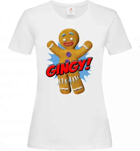 Жіноча футболка Шрек Пряня Gingy Білий фото