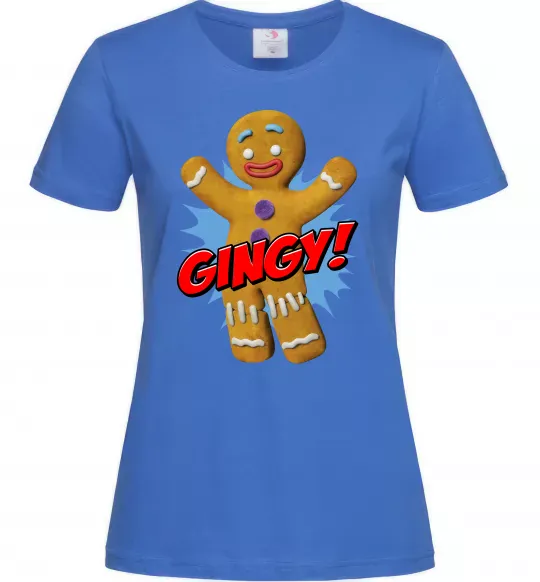 Жіноча футболка Шрек Пряня Gingy Яскраво-синій фото