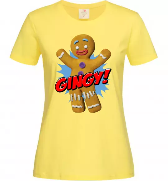 Жіноча футболка Шрек Пряня Gingy Лимонний фото
