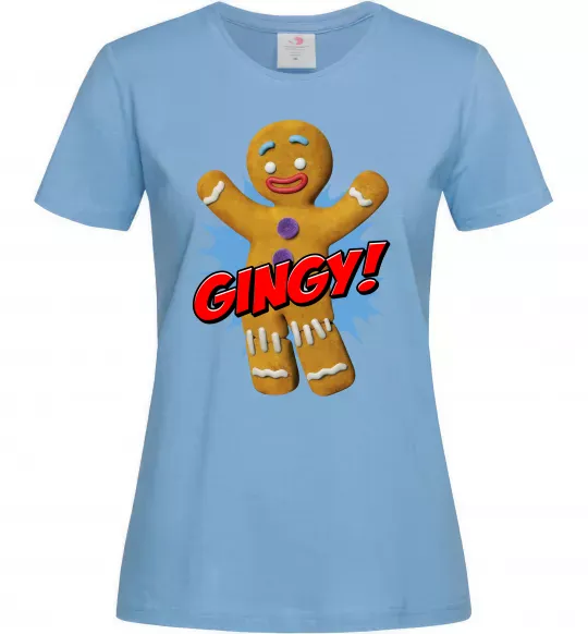 Жіноча футболка Шрек Пряня Gingy Блакитний фото