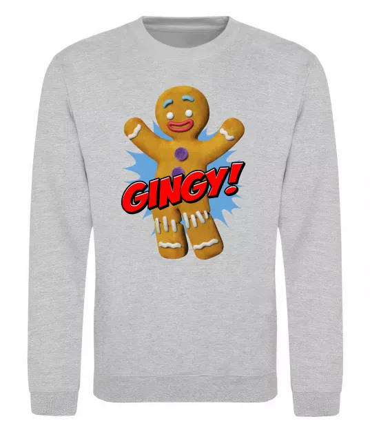 Світшот Шрек Пряня Gingy Сірий меланж фото