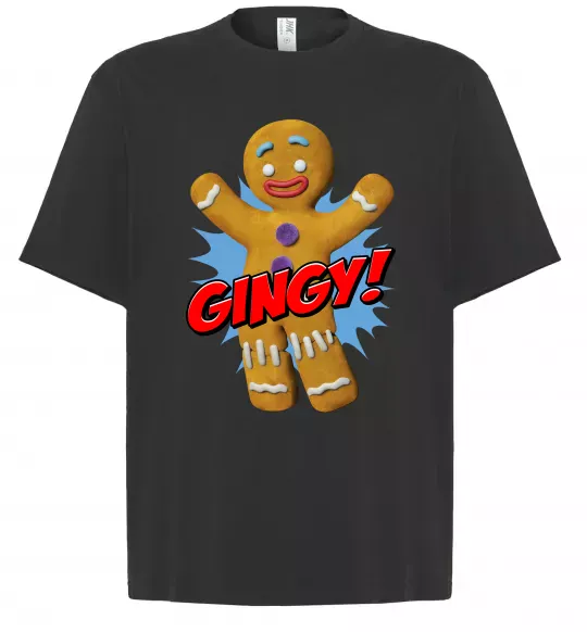 Футболка Оверсайз Шрек Пряня Gingy Чорний фото