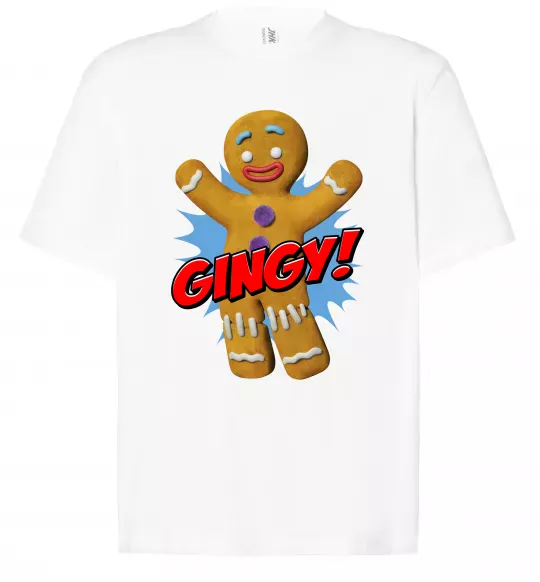 Футболка Оверсайз Шрек Пряня Gingy Білий фото