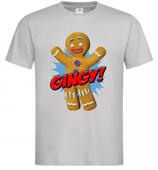 Мужская футболка Шрек Пряня Gingy Серый фото