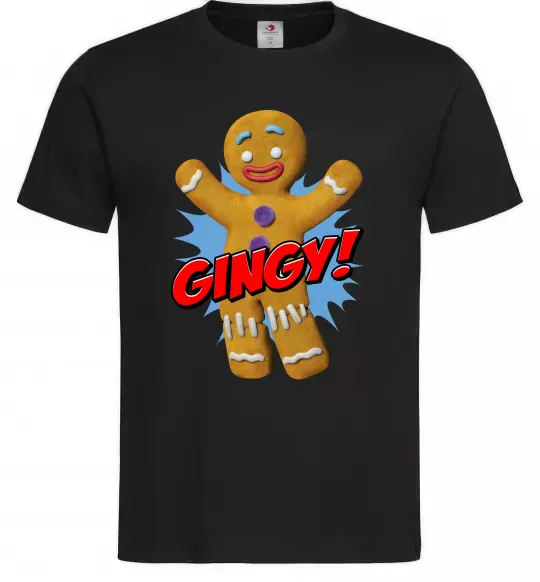 Мужская футболка Шрек Пряня Gingy Черный фото