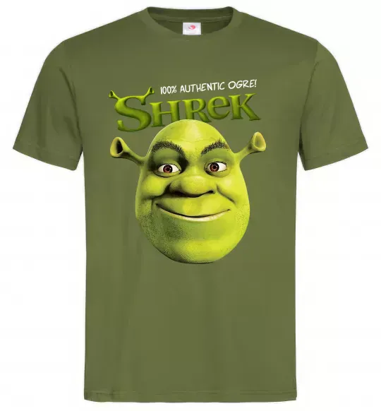 Чоловіча футболка Authentic Ogre Shrek Оливковий фото