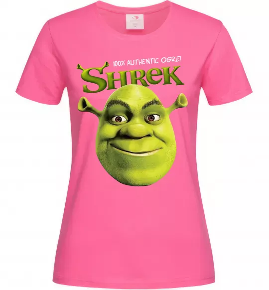 Жіноча футболка Authentic Ogre Shrek Яскраво-рожевий фото
