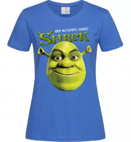 Жіноча футболка Authentic Ogre Shrek Яскраво-синій фото