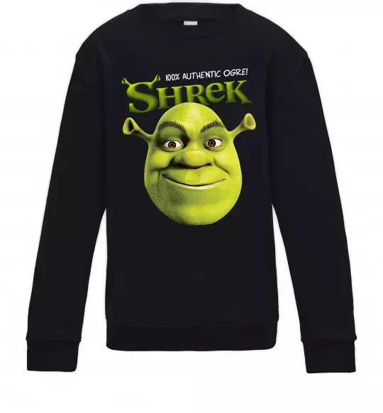 Детский Свитшот Authentic Ogre Shrek Черный фото