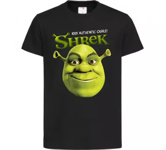 Дитяча футболка Authentic Ogre Shrek Чорний фото
