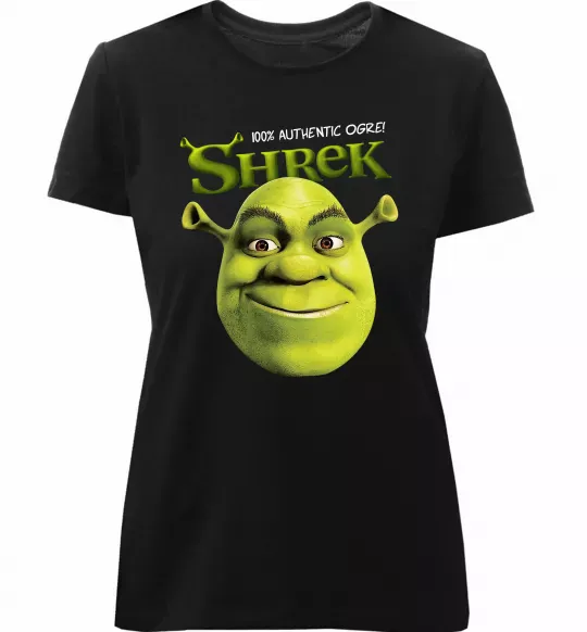 Женская премиум футболка Authentic Ogre Shrek Черный фото