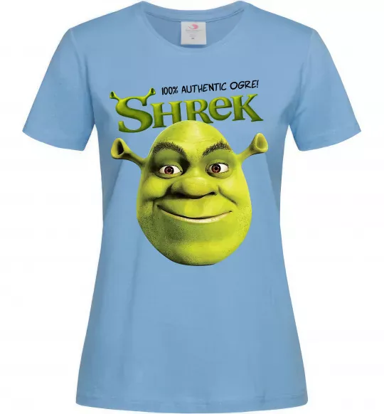 Жіноча футболка Authentic Ogre Shrek Блакитний фото