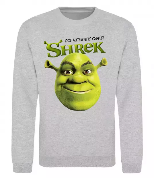 Свитшот Authentic Ogre Shrek Серый меланж фото