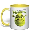 Чашка з кольоровою ручкою Authentic Ogre Shrek Сонячно жовтий фото
