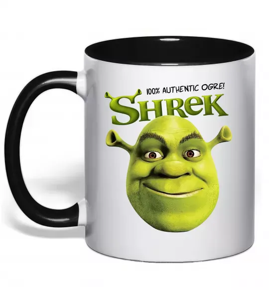 Чашка з кольоровою ручкою Authentic Ogre Shrek Чорний фото