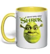 Чашка с цветной ручкой Authentic Ogre Shrek Лимонный фото