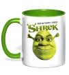 Чашка з кольоровою ручкою Authentic Ogre Shrek Зелений фото