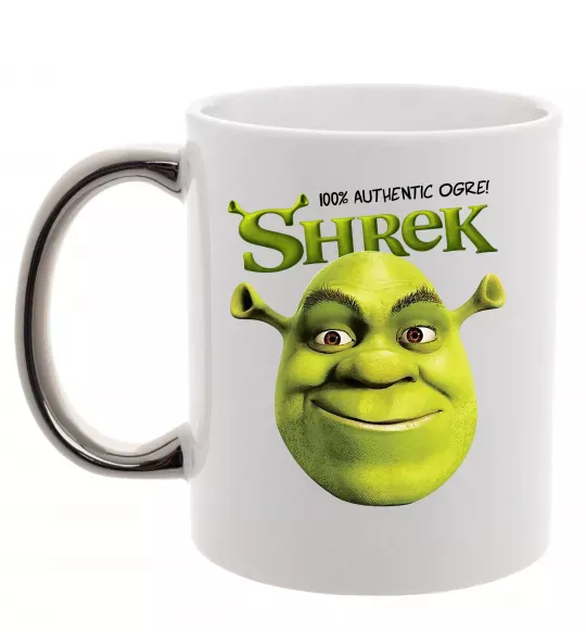Чашка з кольоровою ручкою Authentic Ogre Shrek Срібло фото