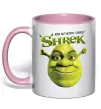 Чашка з кольоровою ручкою Authentic Ogre Shrek Ніжно рожевий фото