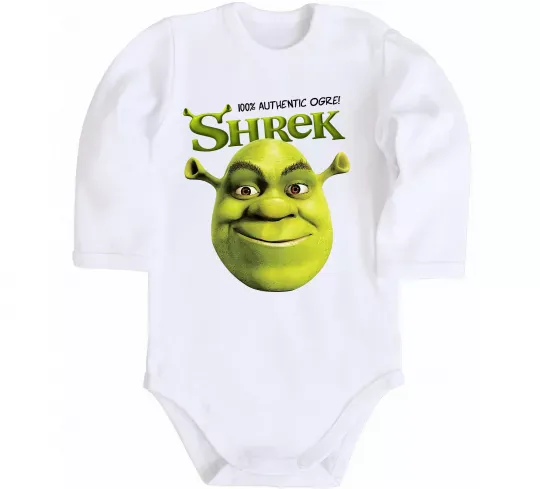 Детский боди Authentic Ogre Shrek Белый фото