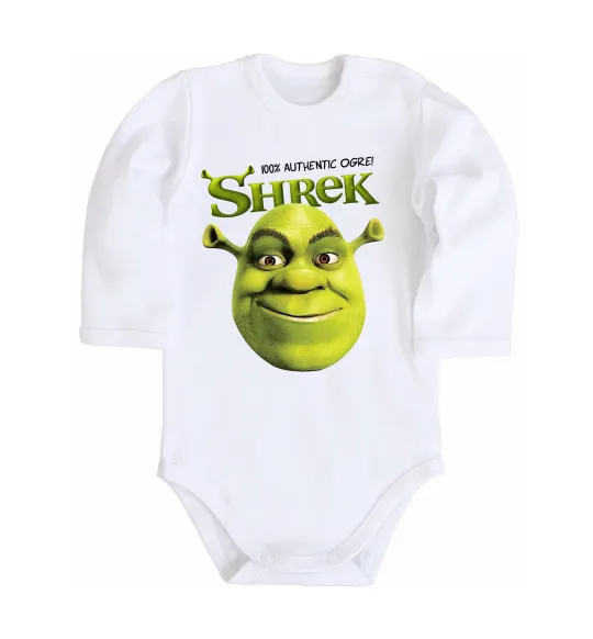 Детский боди Authentic Ogre Shrek Белый фото