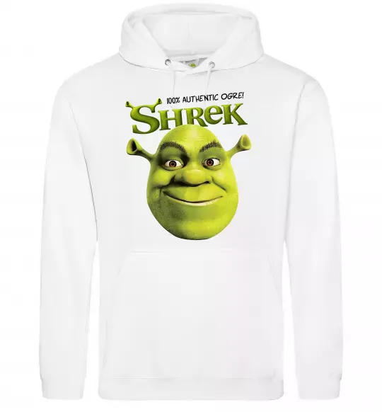 Женская толстовка (худи) Authentic Ogre Shrek Белый фото