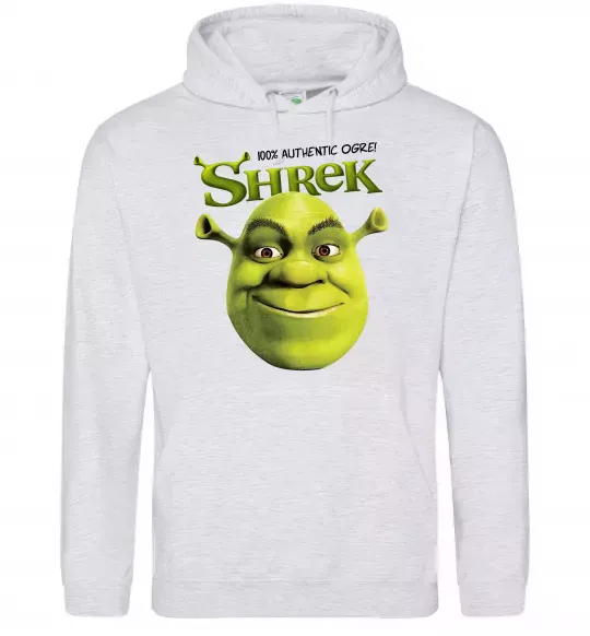Женская толстовка (худи) Authentic Ogre Shrek Серый меланж фото