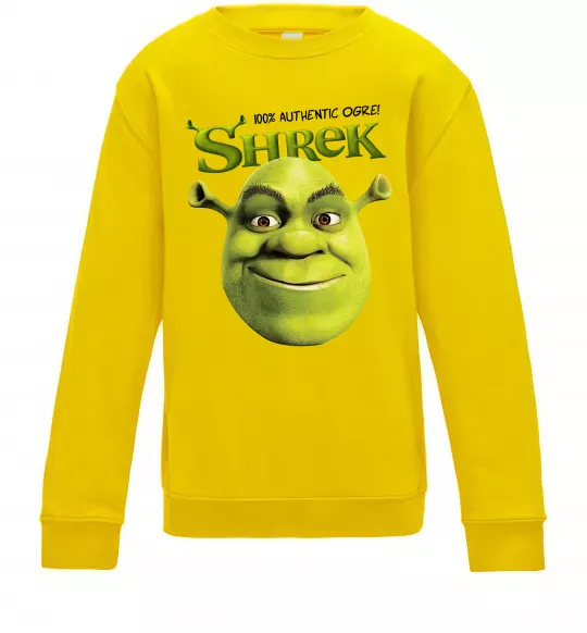Детский Свитшот Authentic Ogre Shrek Солнечно желтый фото