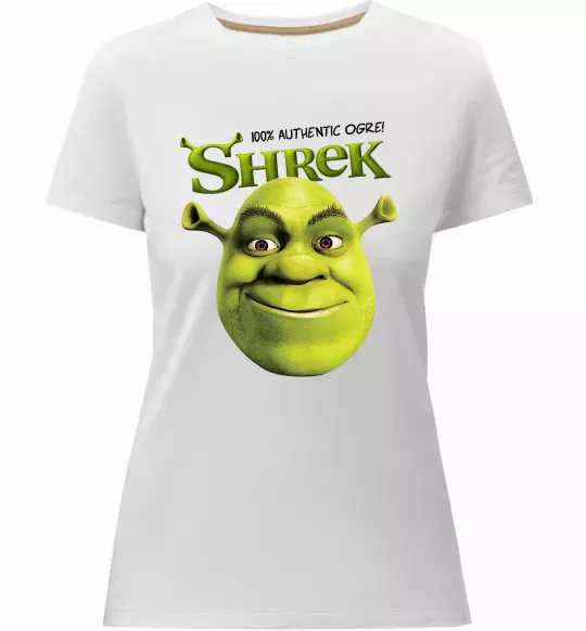 Женская премиум футболка Authentic Ogre Shrek Белый фото